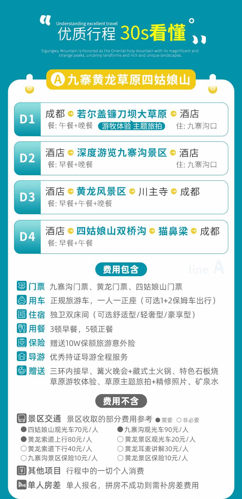 九寨沟黄龙草原四日游_05